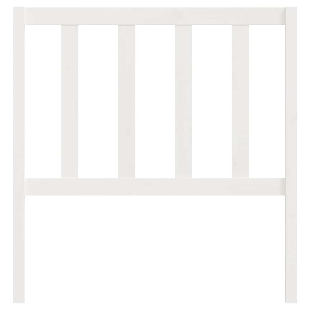 Bed Headboard White 96x4x100 cm Solid Wood Pine