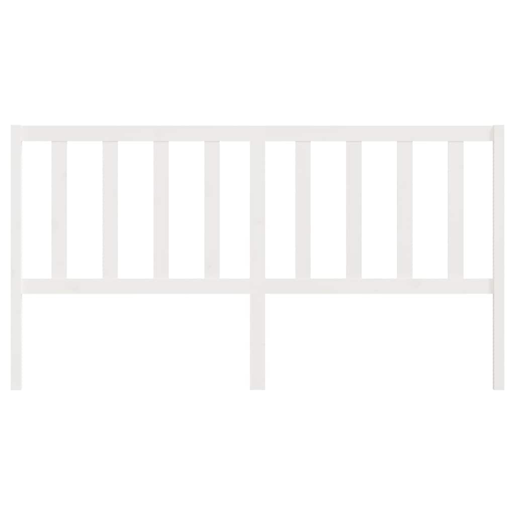 Bed Headboard White 186 cm Solid Wood Pine
