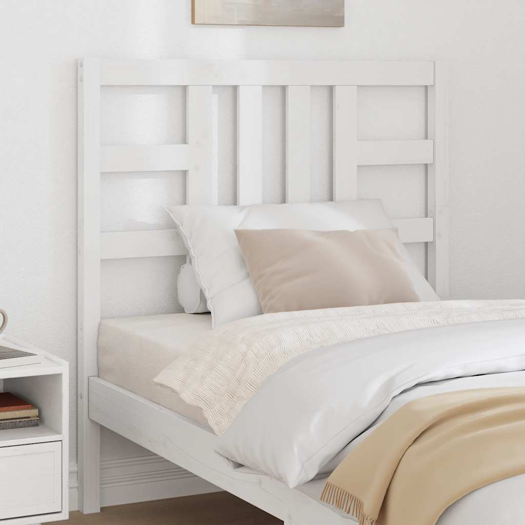 Bed Headboard White 96 cm Solid Wood Pine