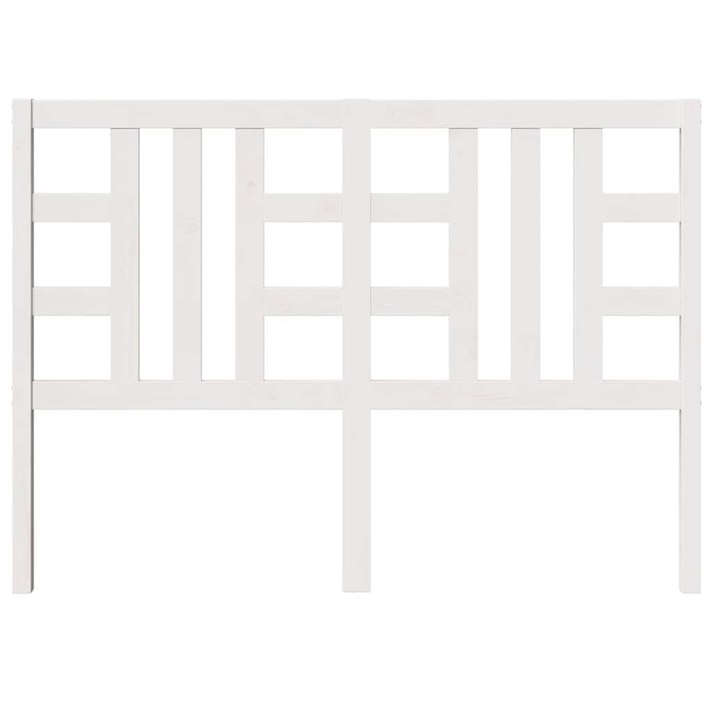 Bed Headboard White 141 cm Solid Wood Pine