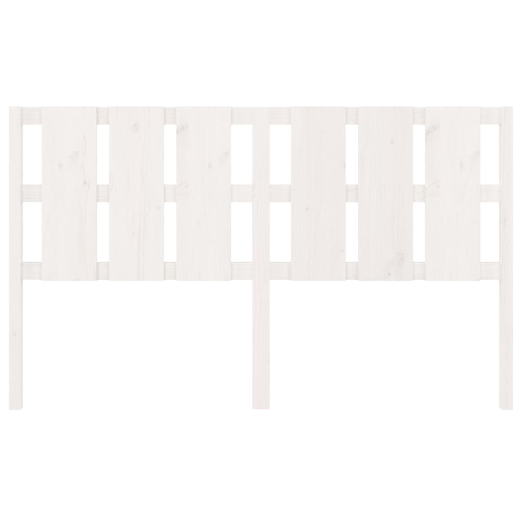 Bed Headboard White 185.5 cm Solid Wood Pine