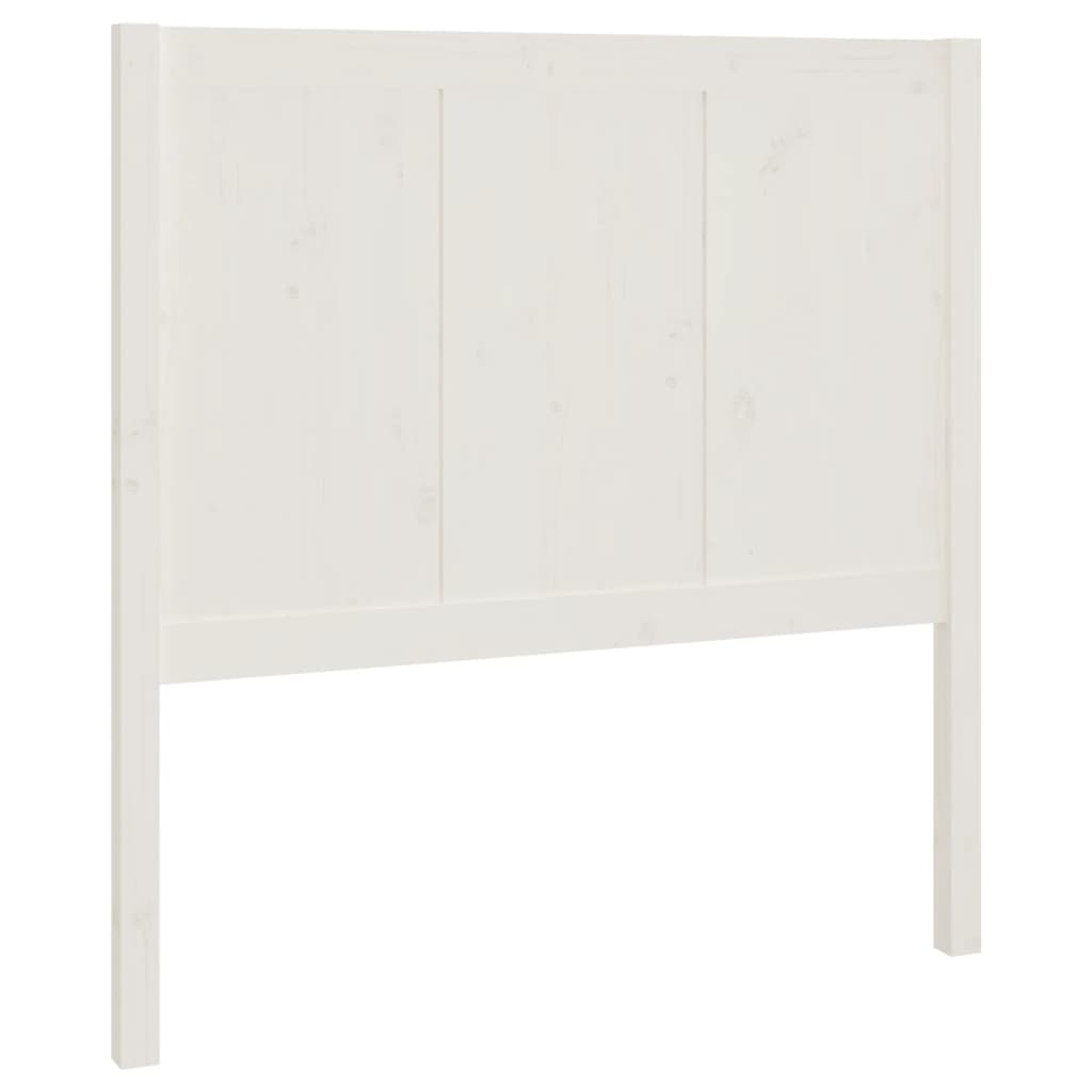 Bed Headboard White 95.5x4x100 cm Solid Pine Wood