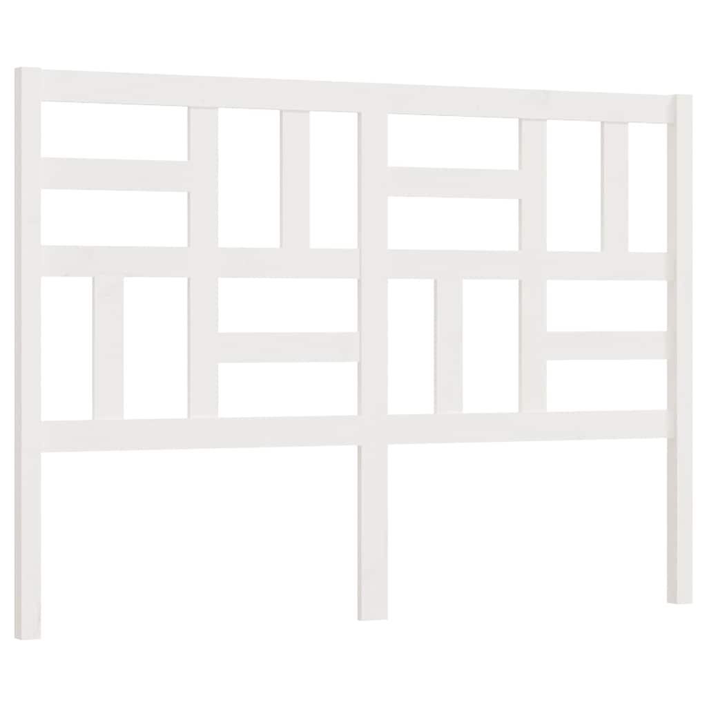 Bed Headboard White 141 cm Solid Wood Pine