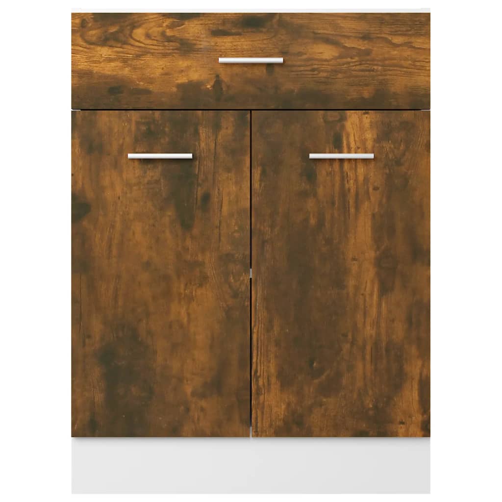 Drawer Bottom Cabinet Lyon Smoked Oak 60x46x81.5 cm Engineered Wood