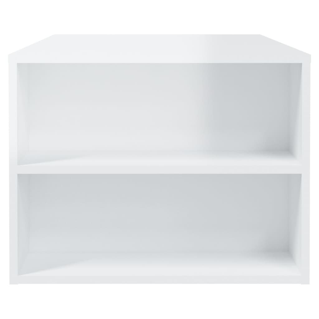 Coffee Table High Gloss White 102x55x42 cm Engineered Wood