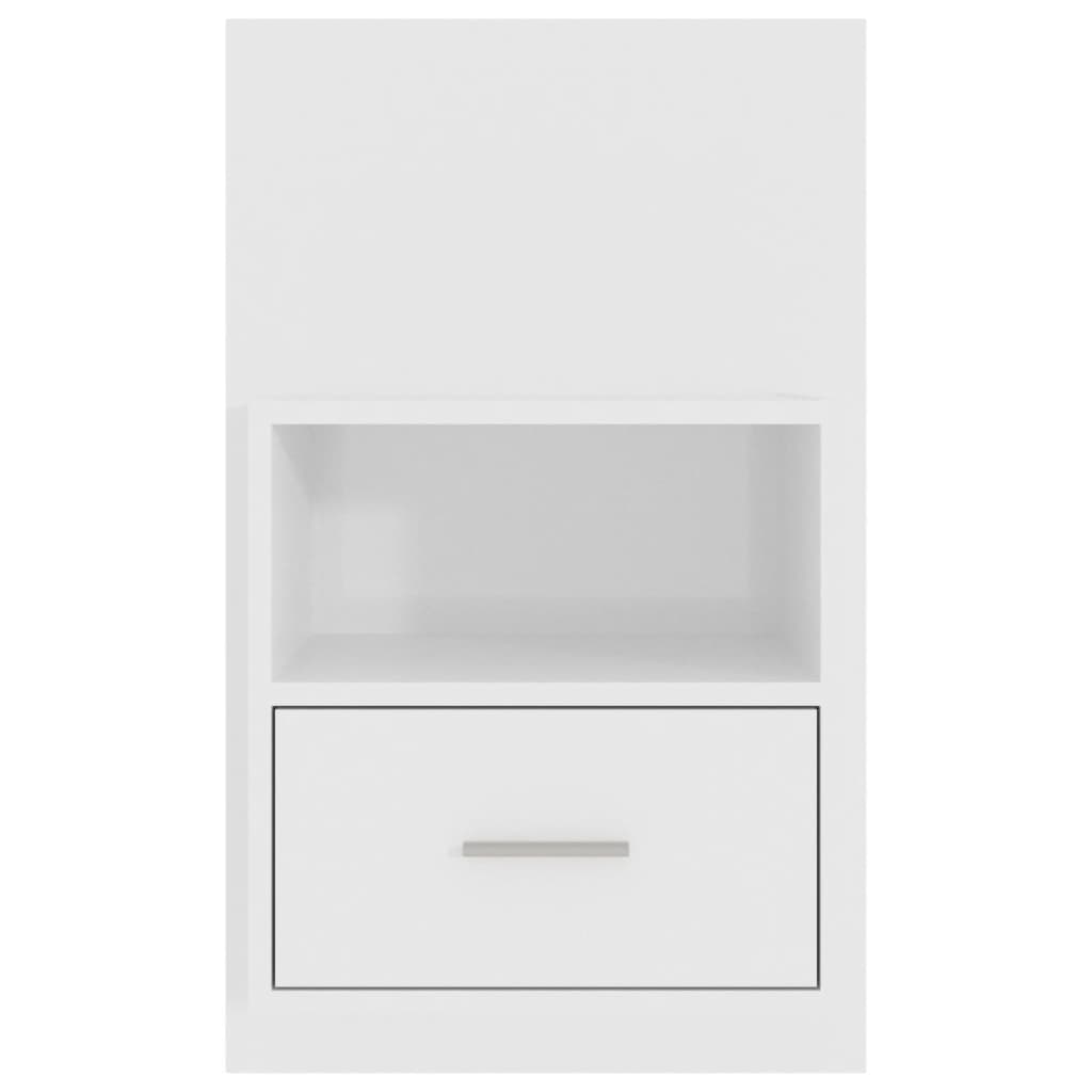 Wall-mounted Bedside Cabinets 2 pcs High Gloss White