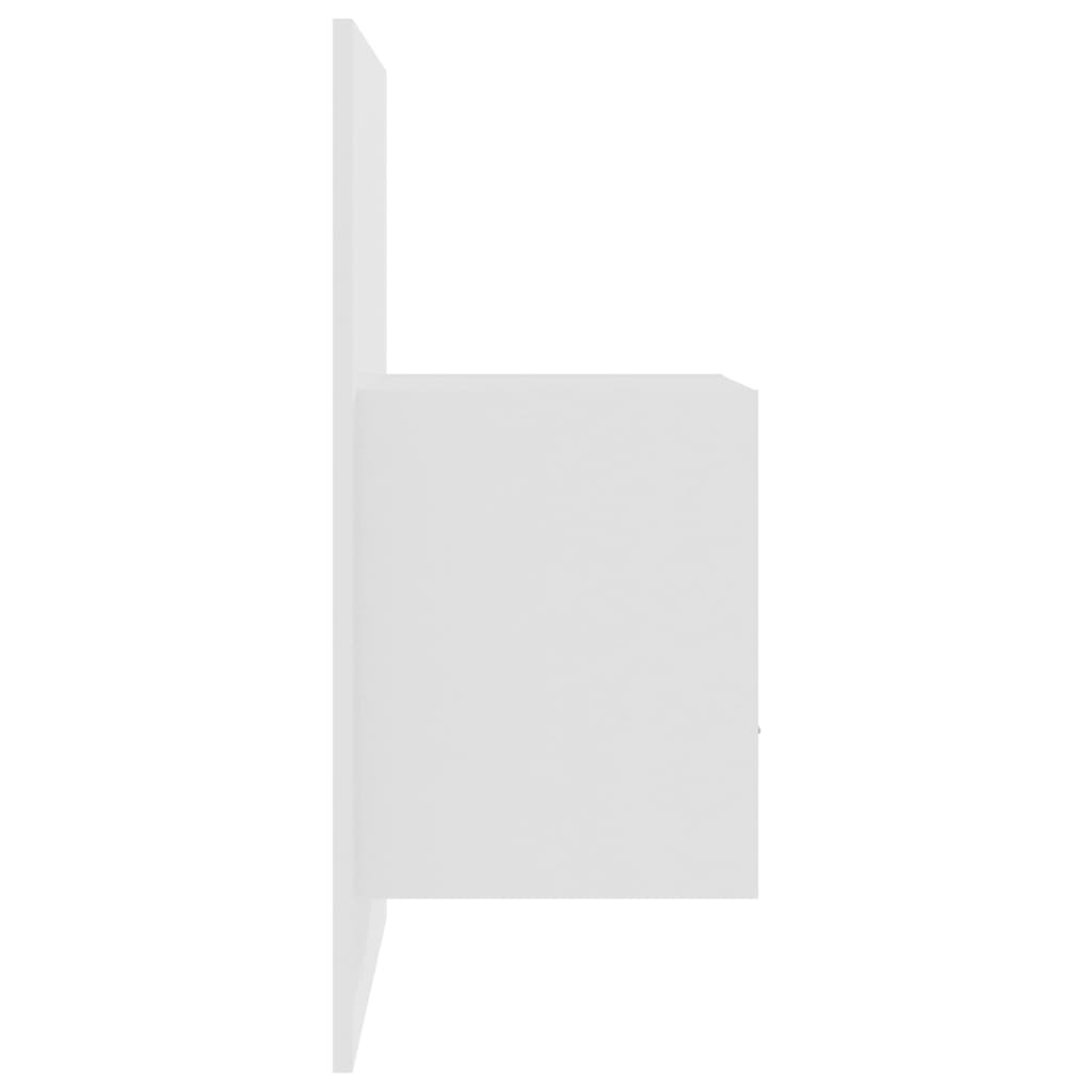 Wall-mounted Bedside Cabinets 2 pcs High Gloss White