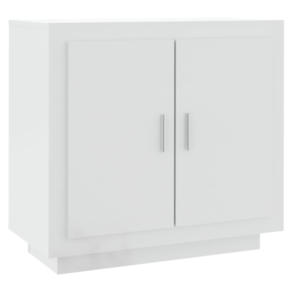 Sideboard High Gloss White 80x40x75 cm Engineered Wood