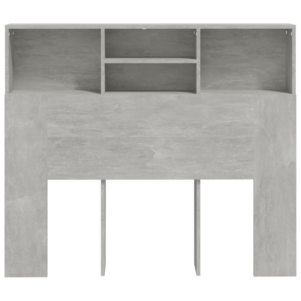 Headboard Cabinet Concrete Grey 120 cm