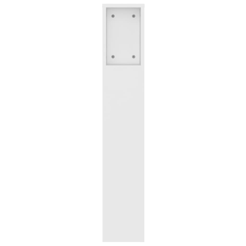Headboard Cabinet White 140 cm
