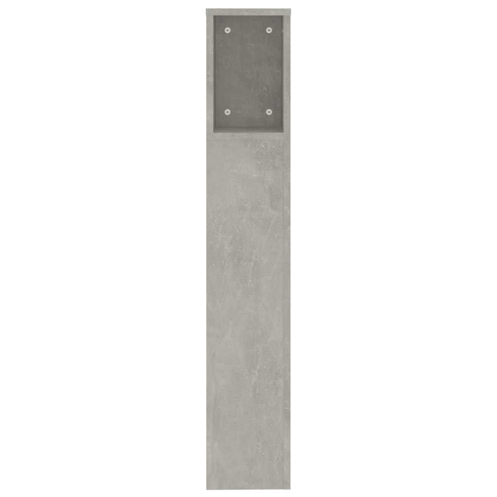 Headboard Cabinet Concrete Grey 200 cm