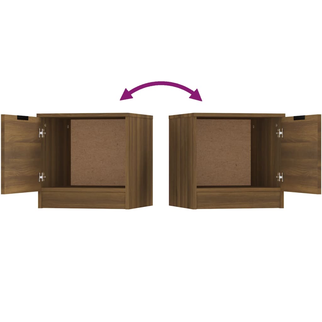Bedside Cabinets 2 pcs Brown Oak 40x39x40 cm