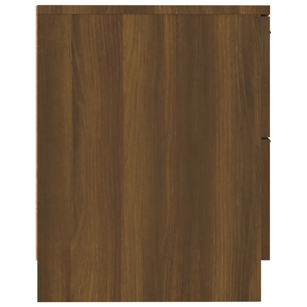 Bedside Cabinets 2 pcs Brown Oak Engineered Wood