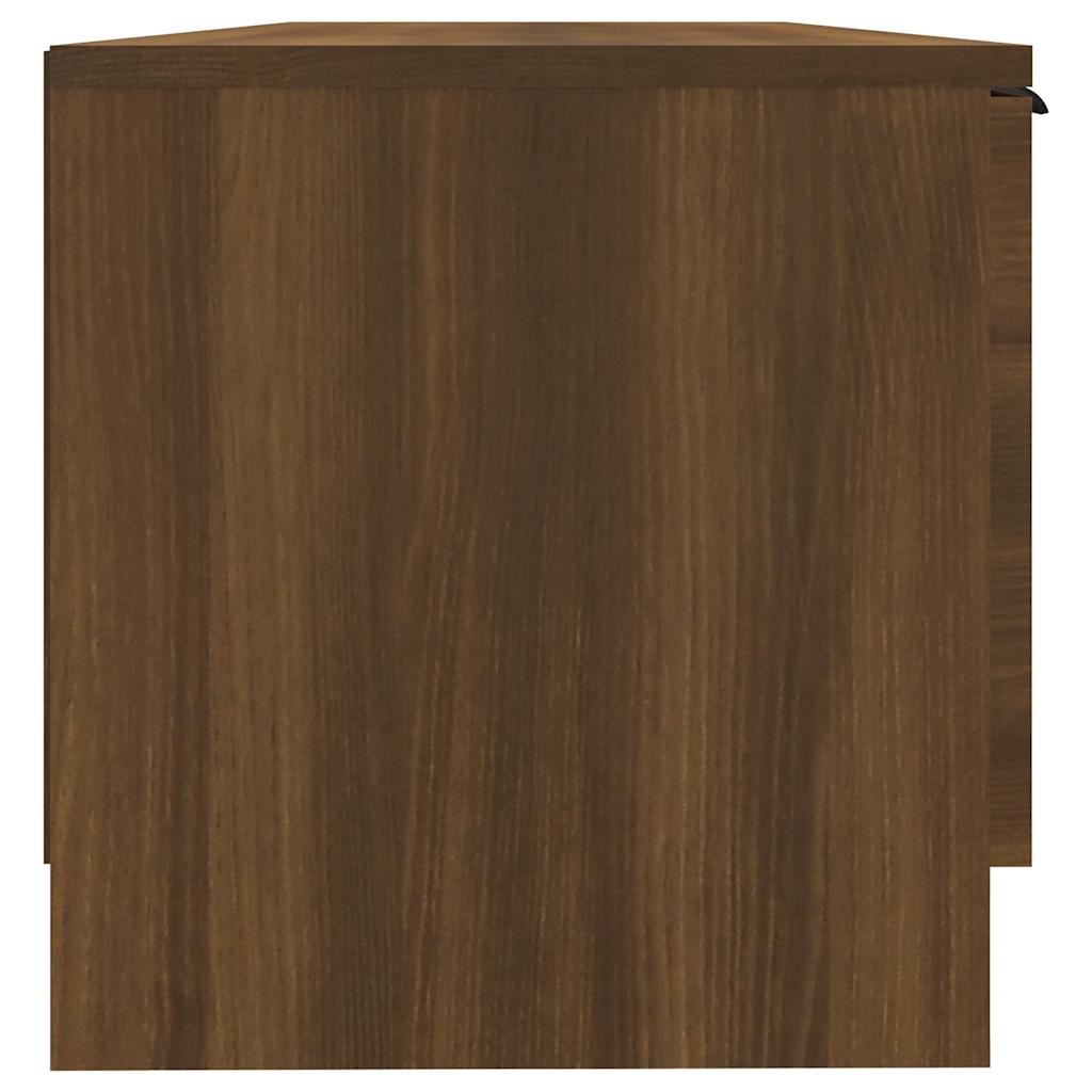 TV Cabinet Brown Oak 102x35x36.5 cm Engineered Wood