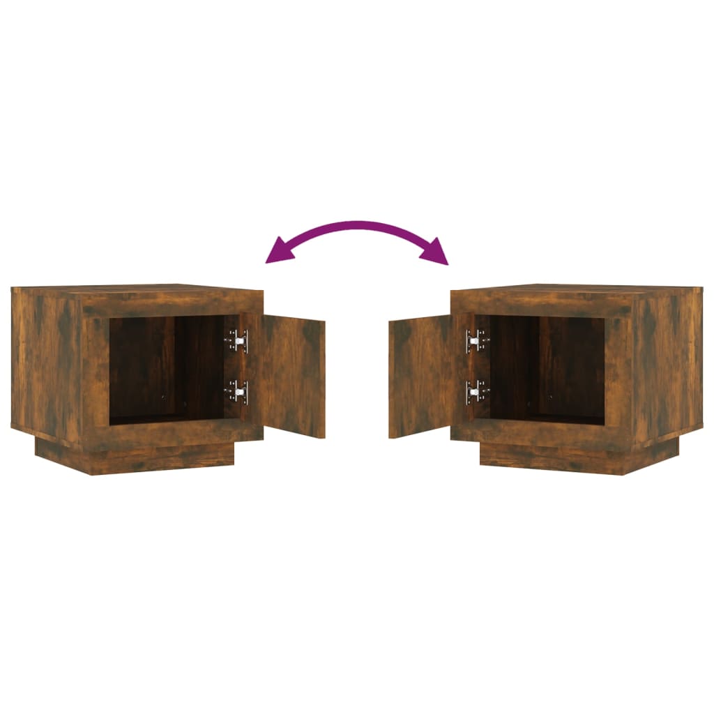 Coffee Table Smoked Oak 51x50x45 cm Engineered Wood