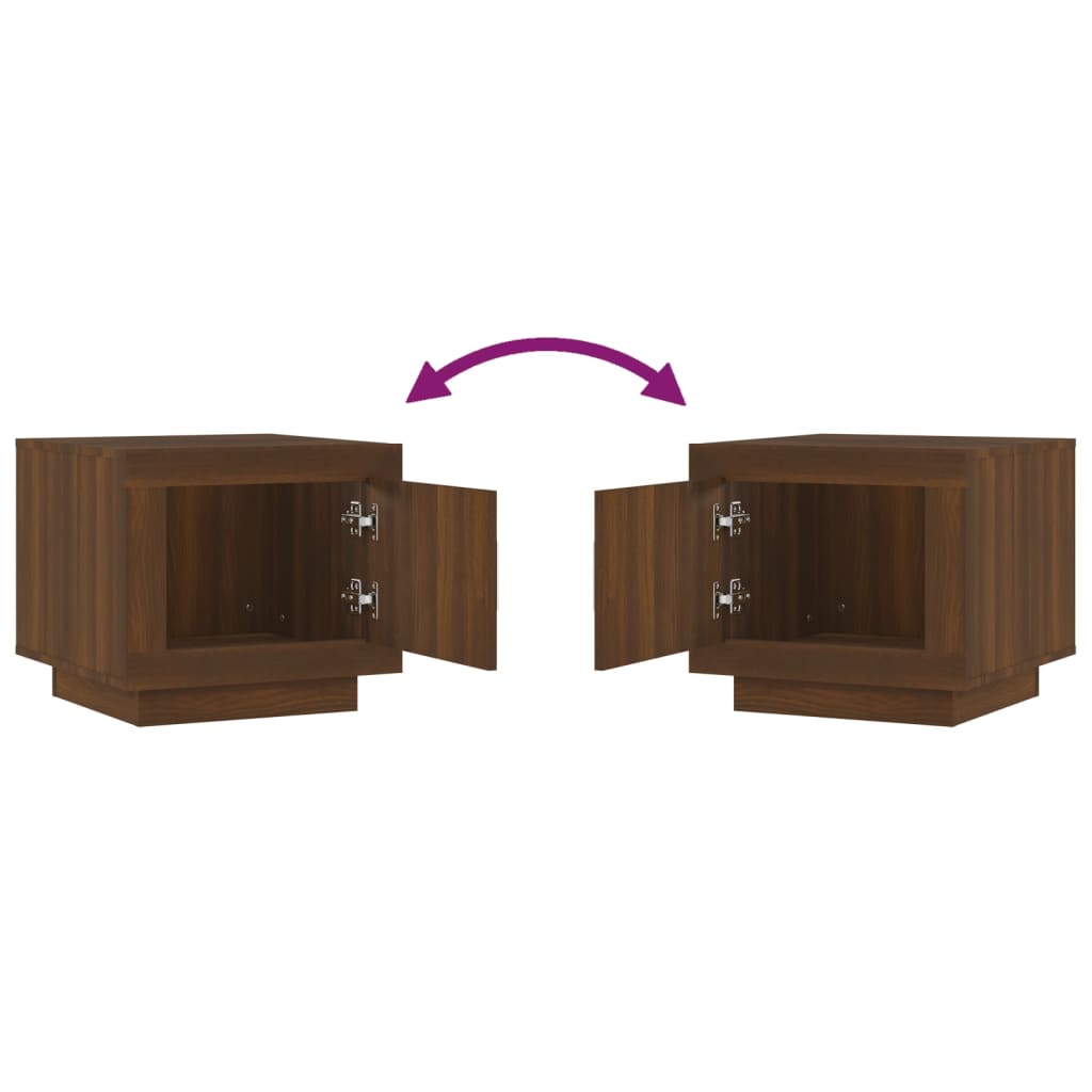 Coffee Table Brown Oak 51x50x45 cm Engineered Wood