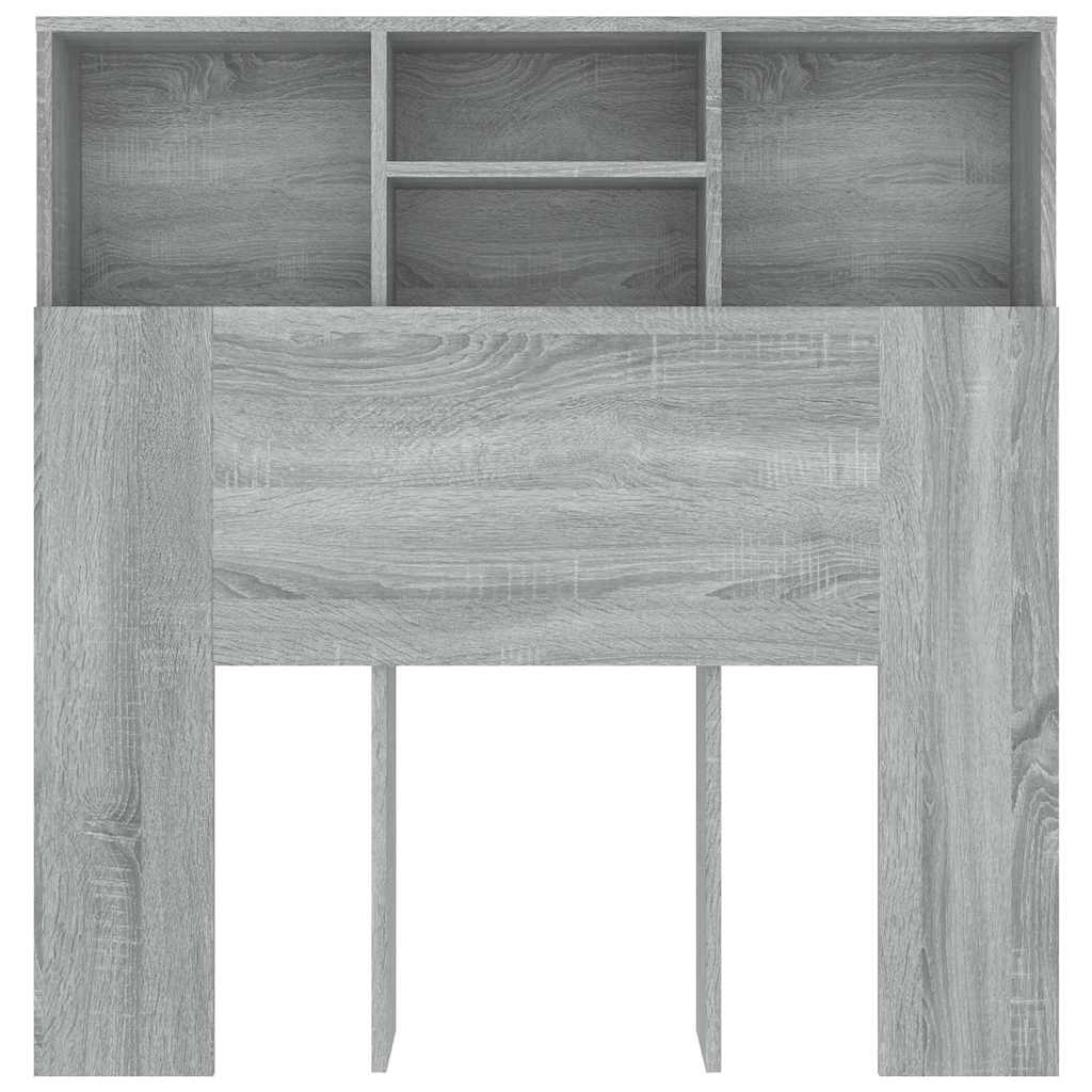Headboard Cabinet Grey Sonoma 100 cm