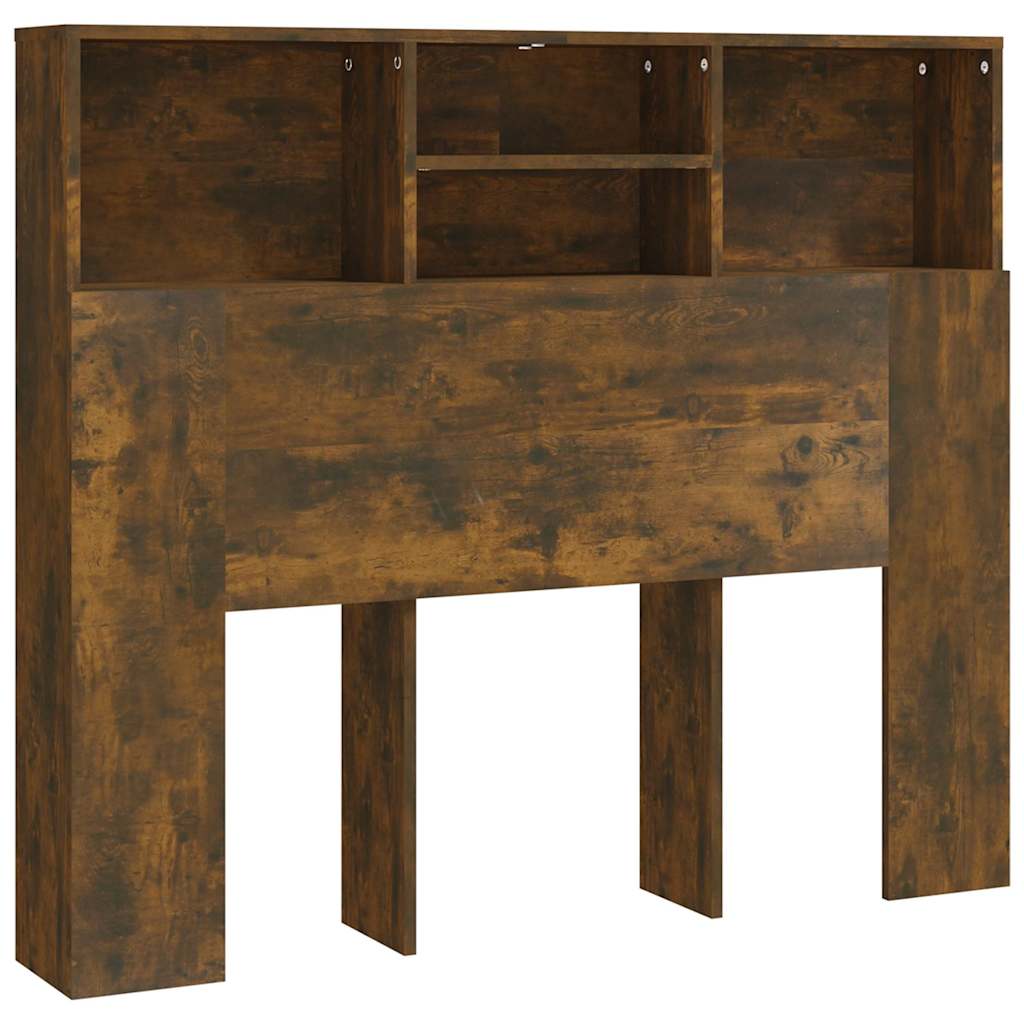 Headboard Cabinet Smoked Oak 120 cm