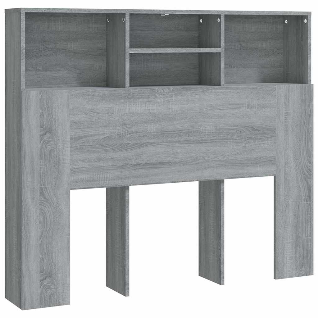 Headboard Cabinet Grey Sonoma 120 cm