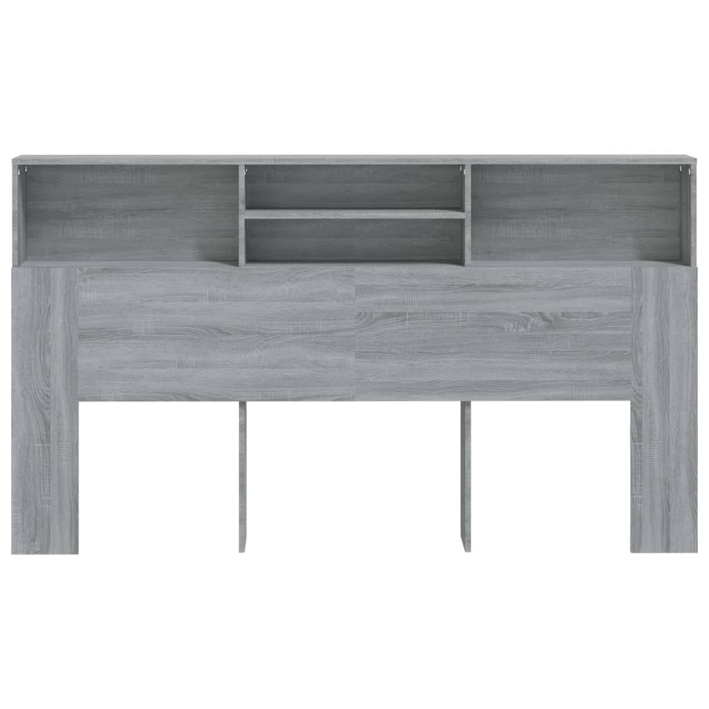 Headboard Cabinet Grey Sonoma 180x19x103.5 cm