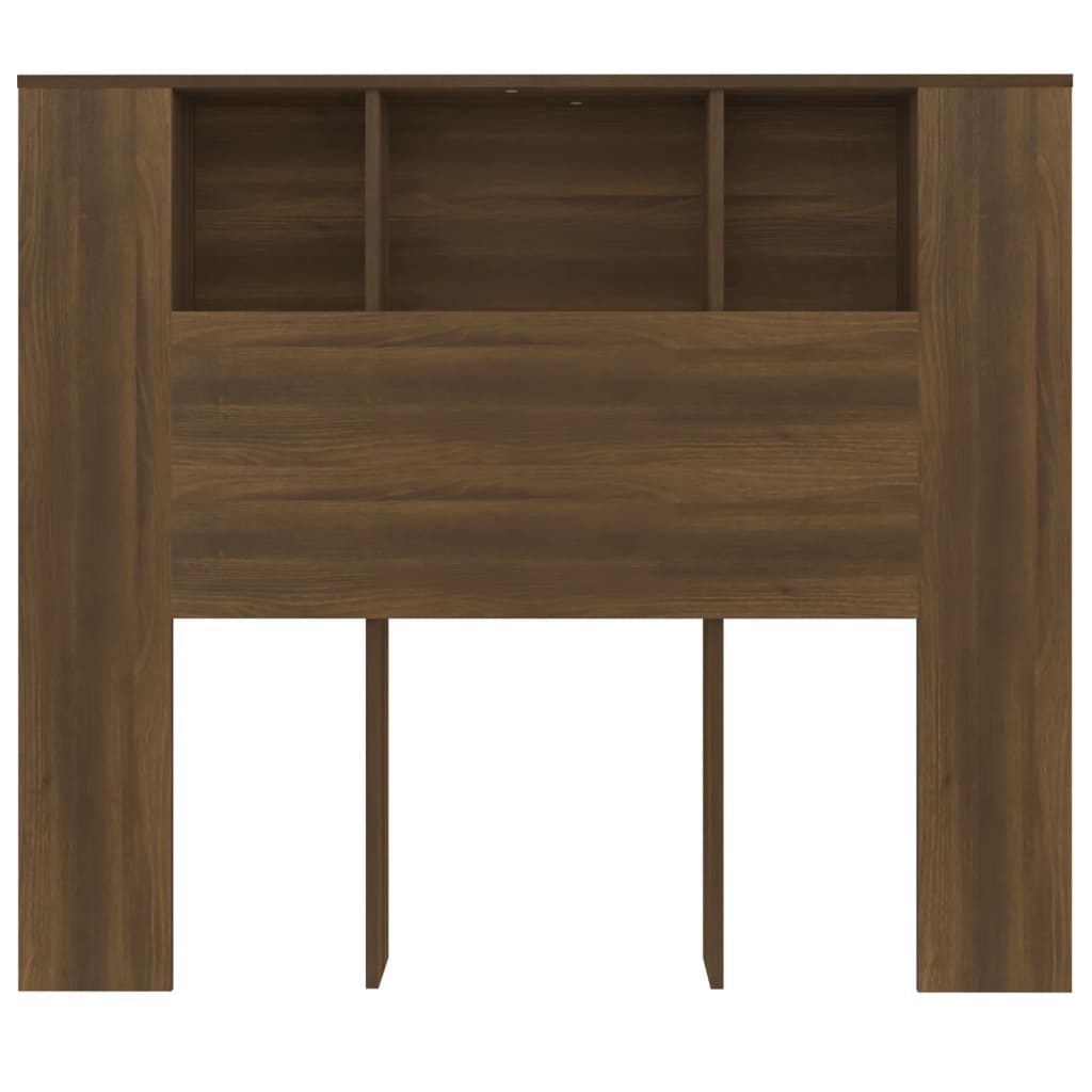 Headboard Cabinet Brown Oak 120 cm