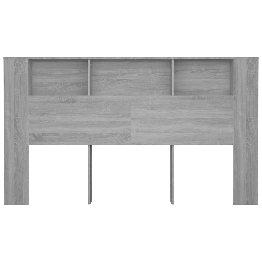 Headboard Cabinet Grey Sonoma 180x18.5x104.5 cm