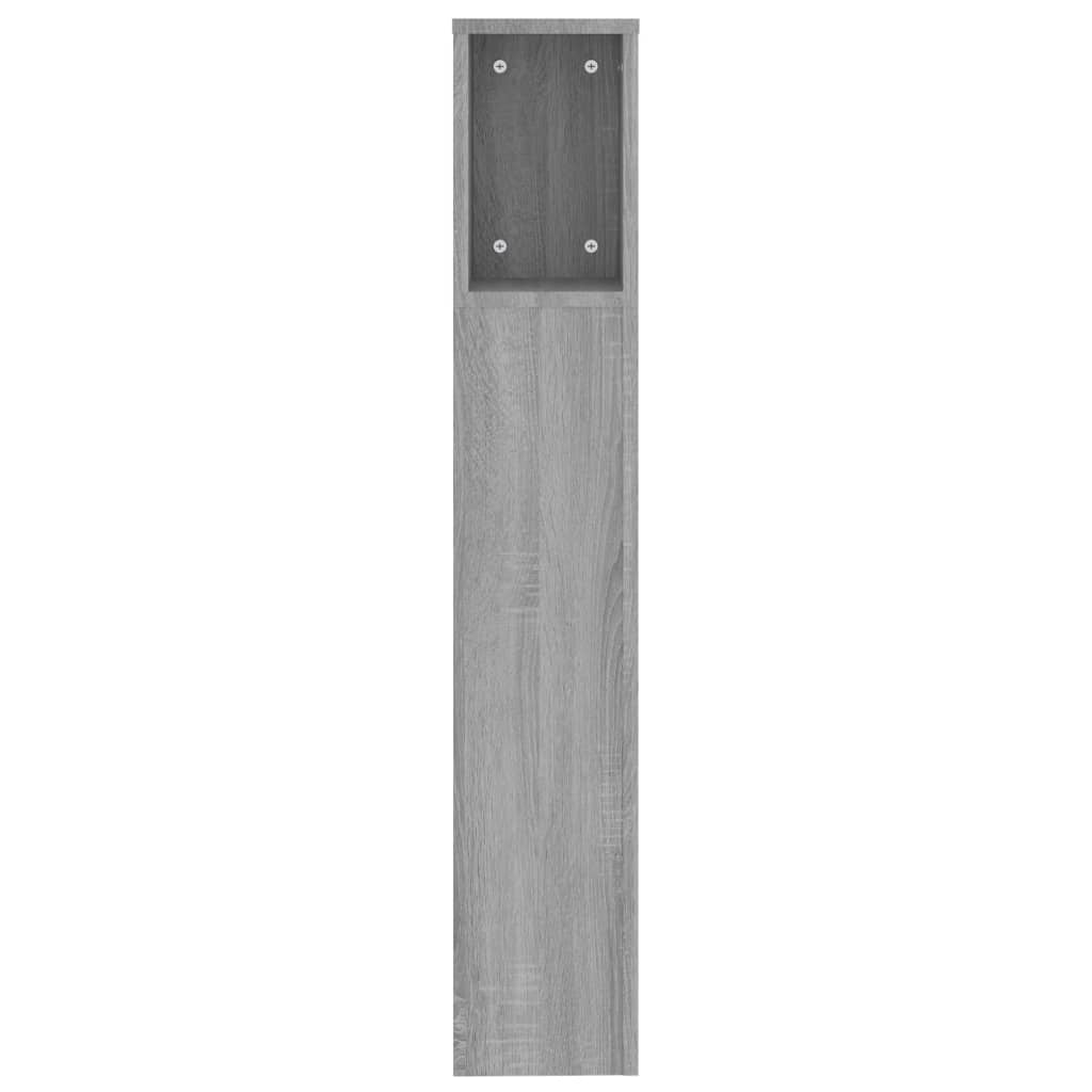 Headboard Cabinet Grey Sonoma 200x18.5x104.5 cm