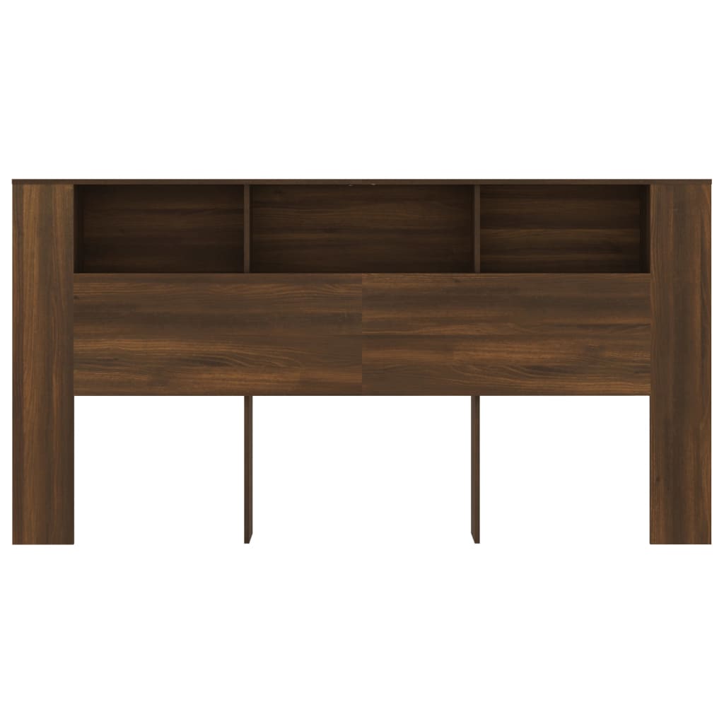 Headboard Cabinet Brown Oak 200x18.5x104.5 cm
