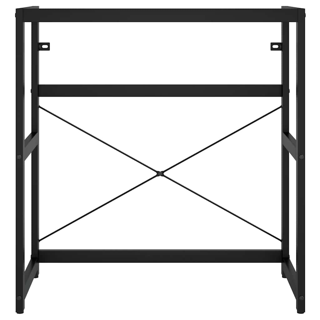 Bathroom Washbasin Frame with Built-in Basin Black Iron