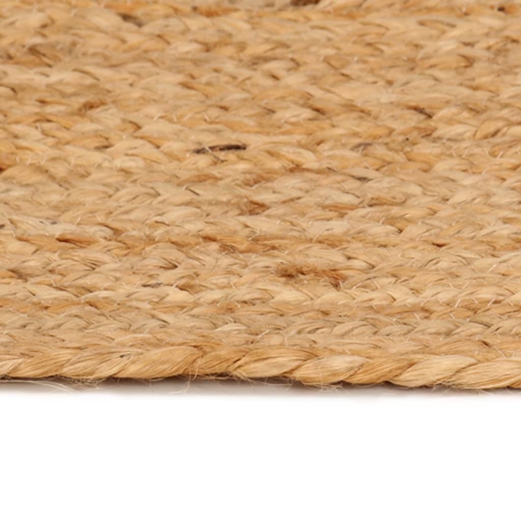Area Rug Braided Jute 240 cm Round