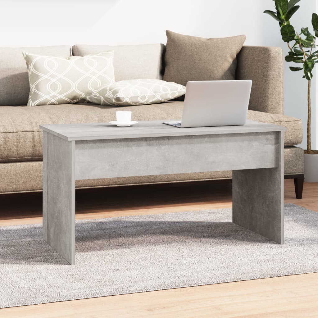 Coffee Table Concrete Grey 102x50.5x52.5 cm Engineered Wood