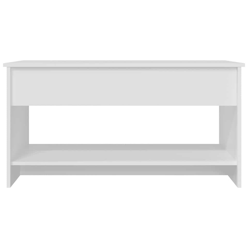 Coffee Table White 102x50x52.5 cm Engineered Wood