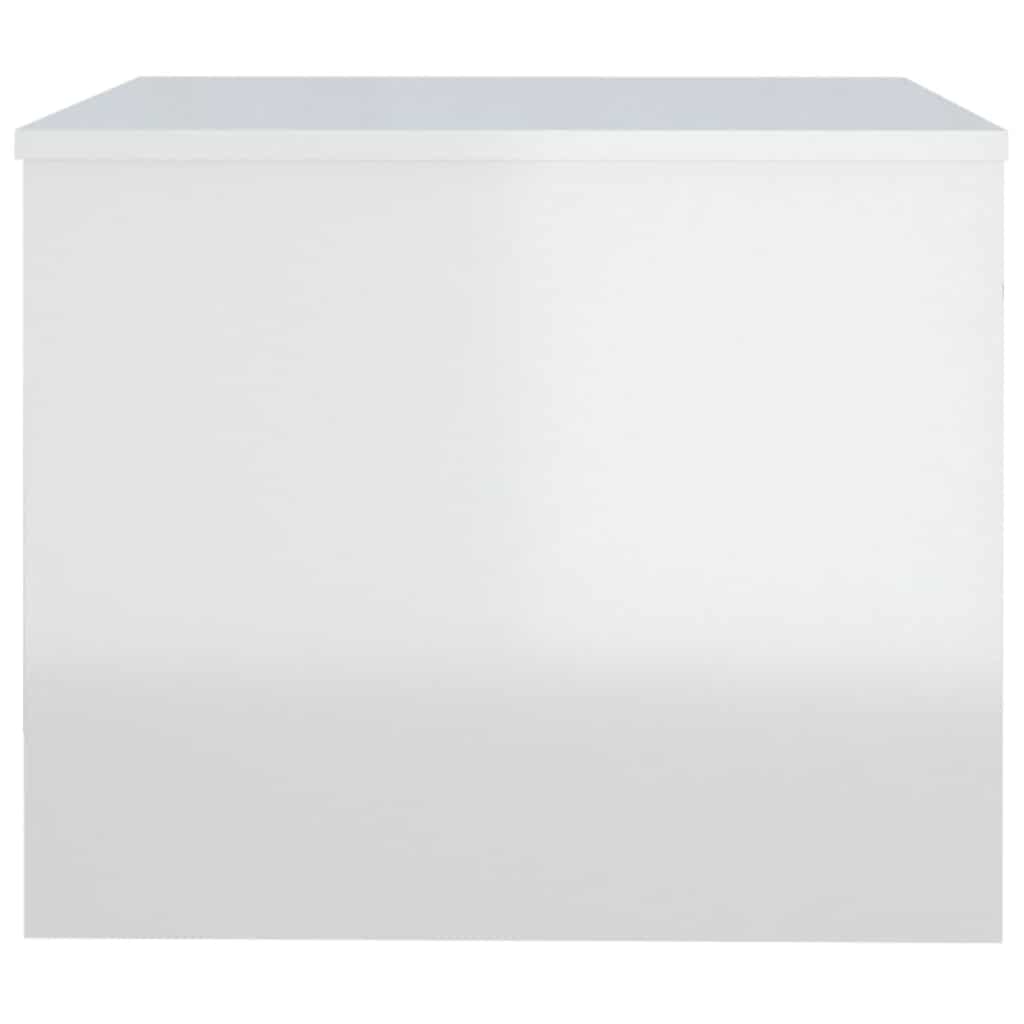 Coffee Table High Gloss White 80x50x40 cm Engineered Wood