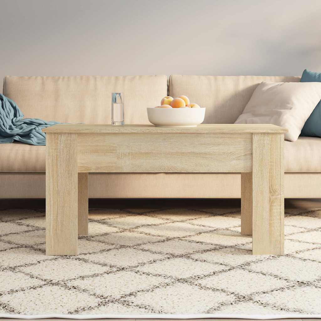 Coffee Table Sonoma Oak 101x49x52 cm Engineered Wood