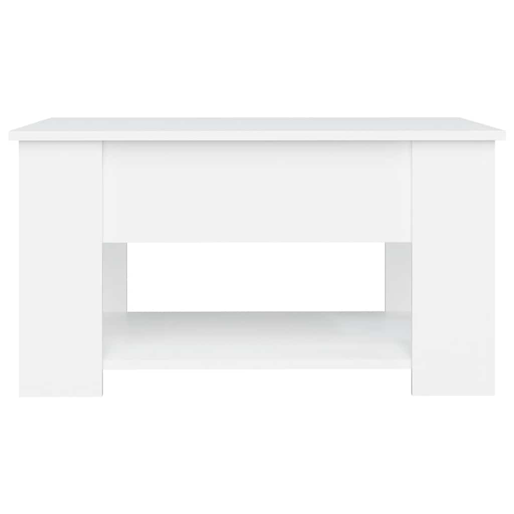Coffee Table White 79x49x41 cm Engineered Wood