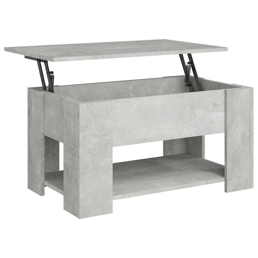 Coffee Table Concrete Grey 79x49x41 cm Engineered Wood