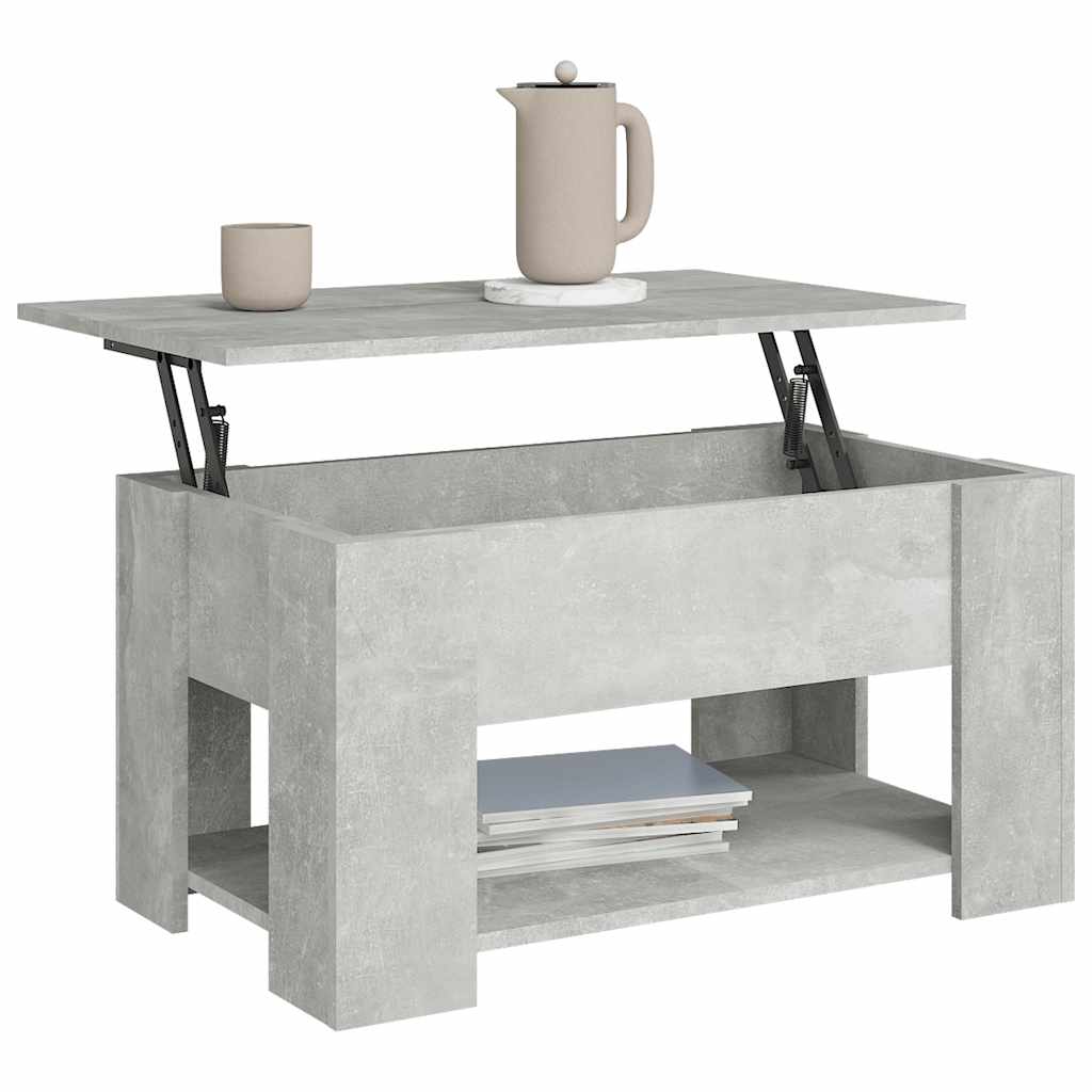 Coffee Table Concrete Grey 79x49x41 cm Engineered Wood