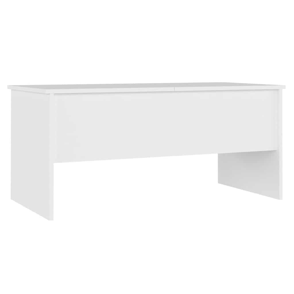 Coffee Table White 102x50.5x46.5 cm Engineered Wood