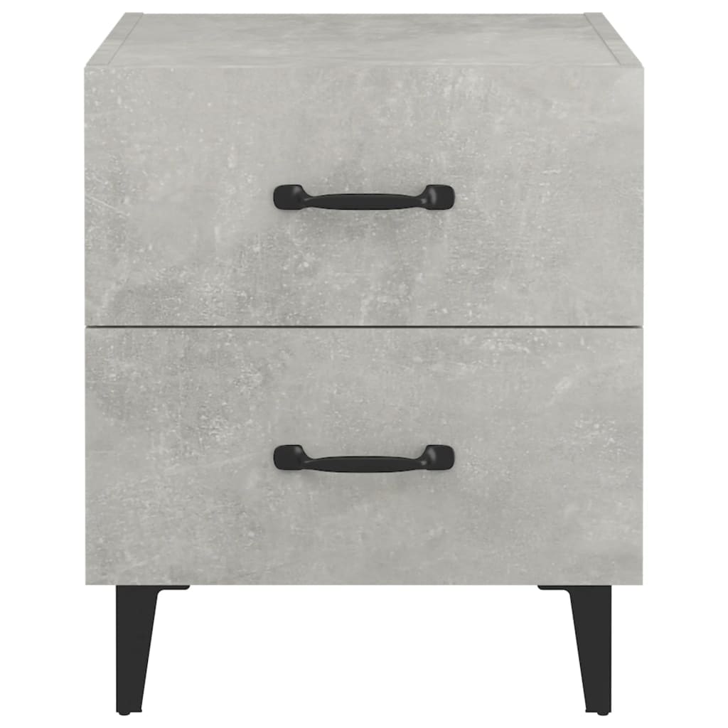 Bedside Cabinets 2 pcs Concrete Grey 40x35x47.5 cm