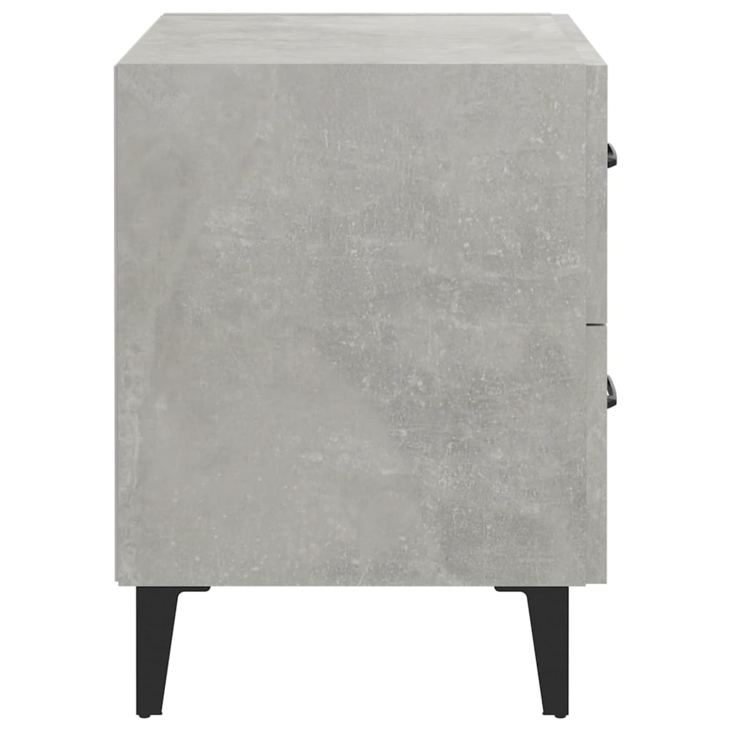 Bedside Cabinets 2 pcs Concrete Grey 40x35x47.5 cm