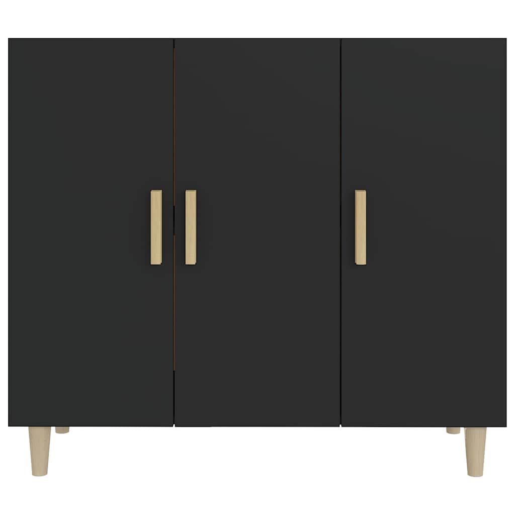 Sideboard Black 90x34x80 cm Engineered Wood