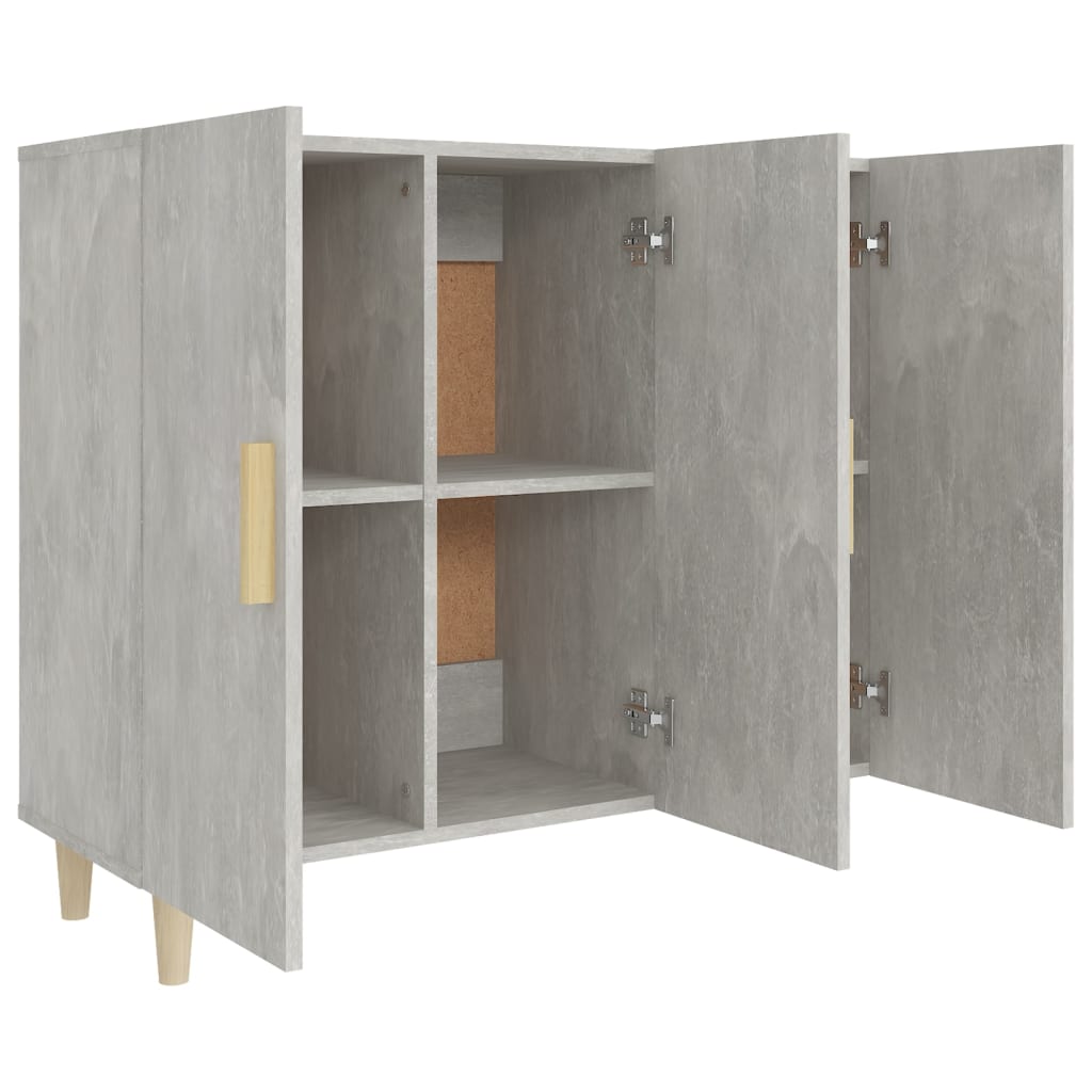 Sideboard Concrete Grey 90x34x80 cm Engineered Wood