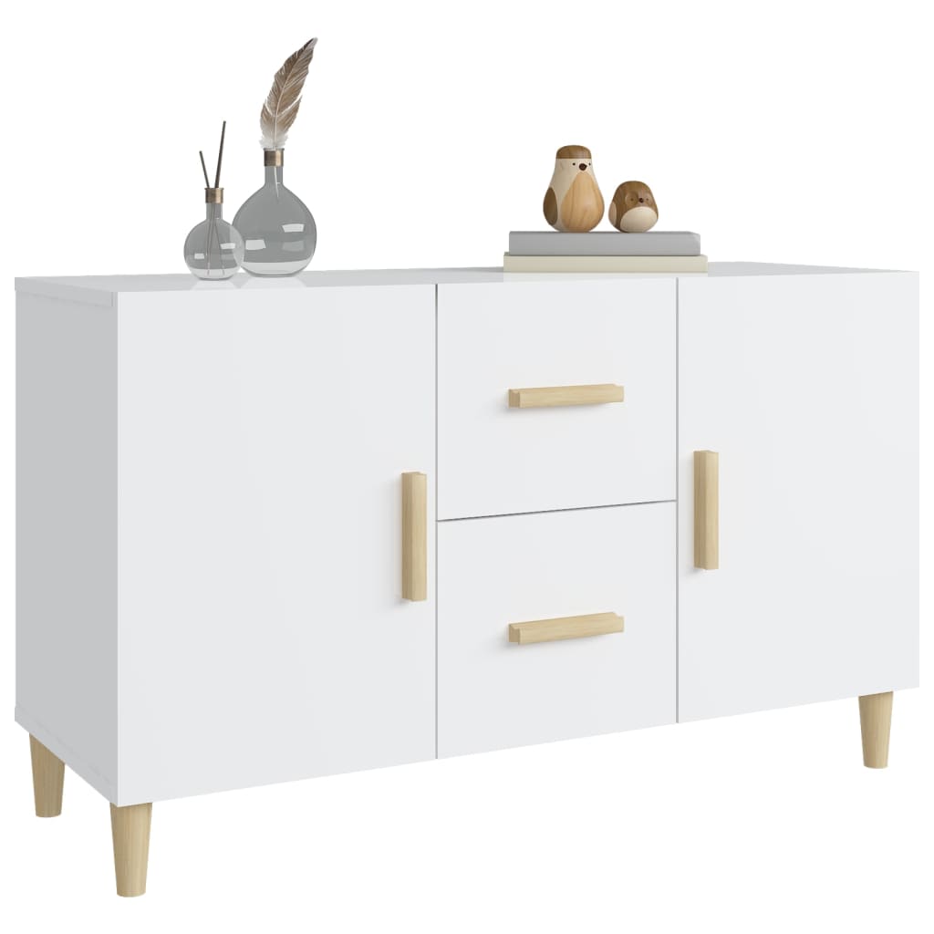 Sideboard High Gloss White 100x36x60 cm Engineered Wood