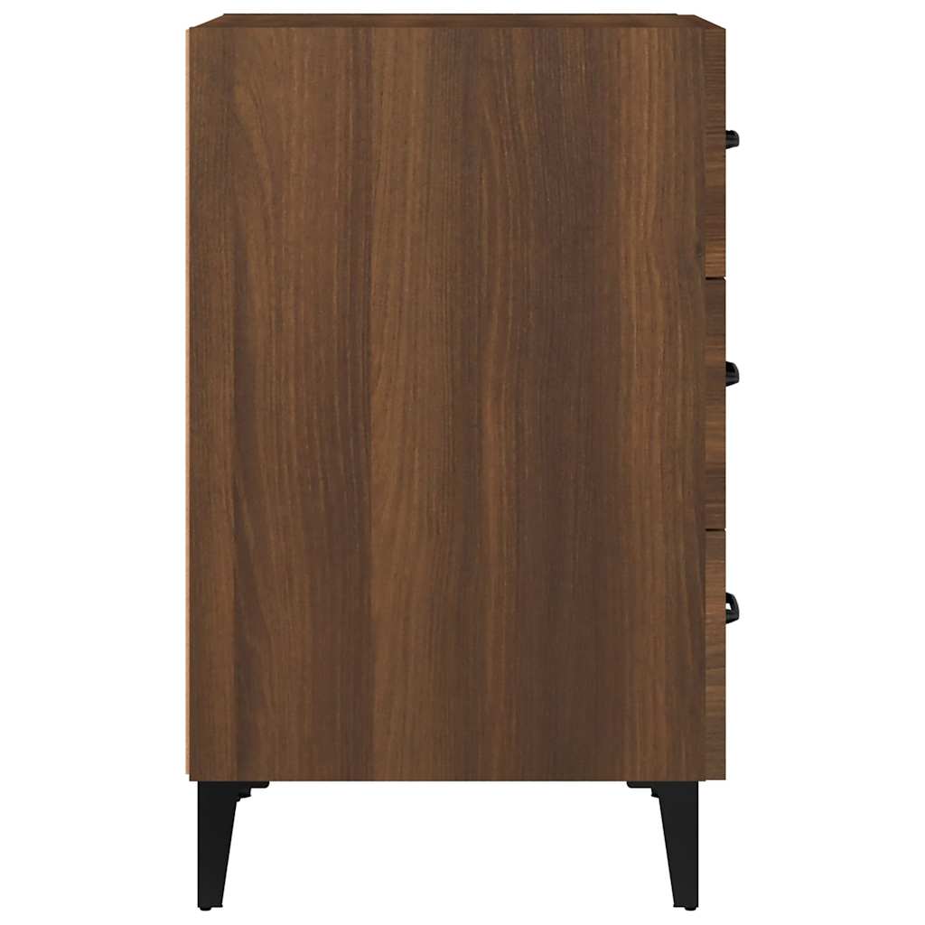 Bedside Cabinet Brown Oak 40x40x66 cm Engineered Wood