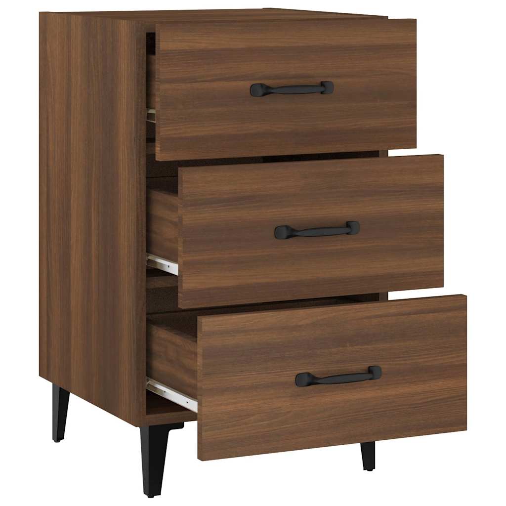Bedside Cabinet Brown Oak 40x40x66 cm Engineered Wood
