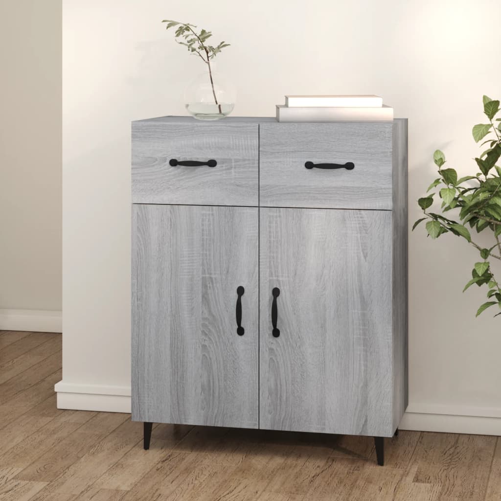 Sideboard Grey Sonoma 69.5x34x90 cm Engineered Wood