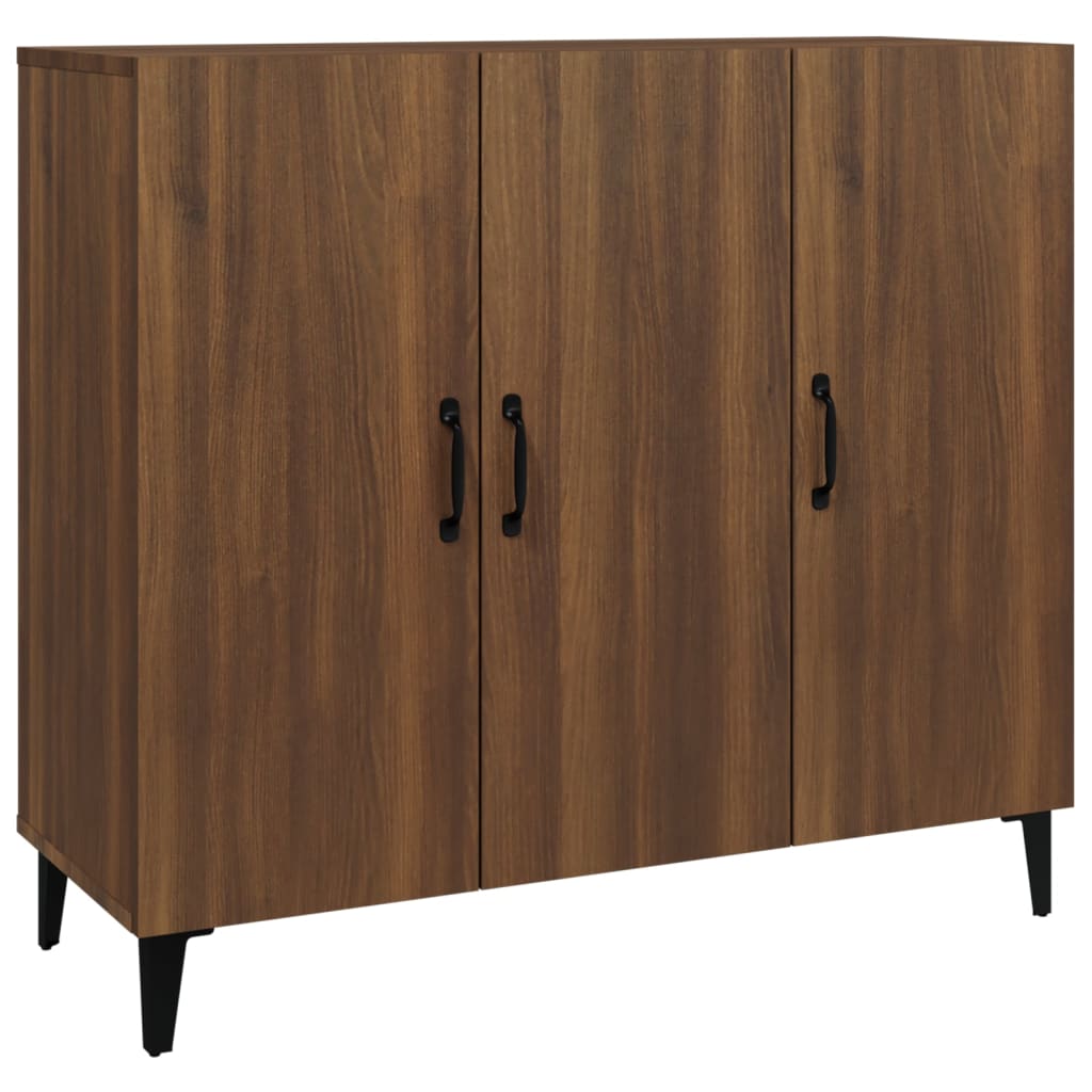 Sideboard Brown Oak 90x34x80 cm Engineered Wood