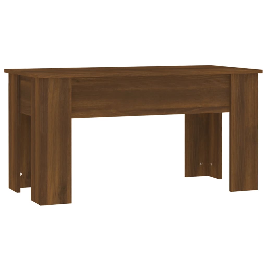 Coffee Table Brown Oak 101x49x52 cm Engineered Wood