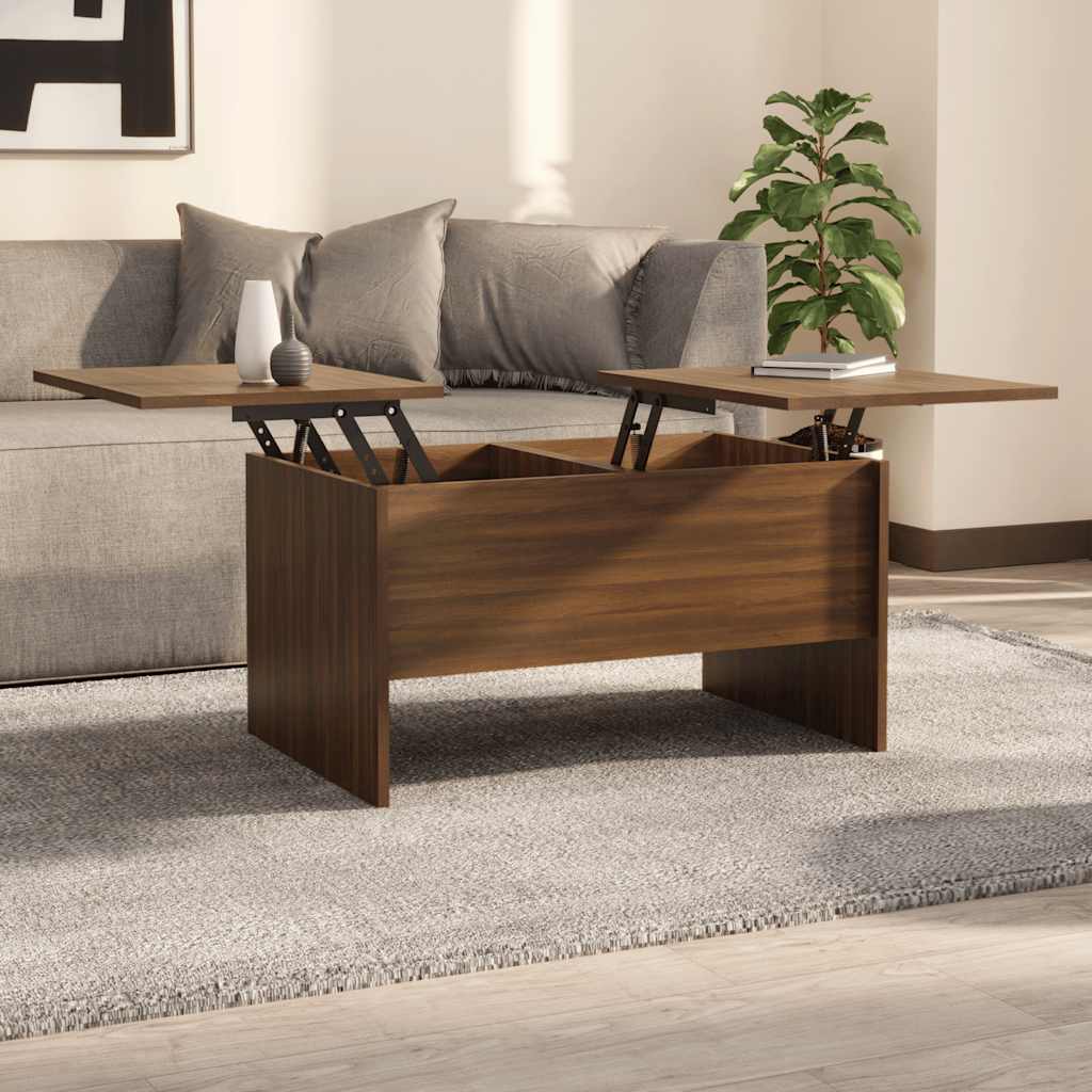 Coffee Table Brown Oak 80x50x42.5 cm Engineered Wood