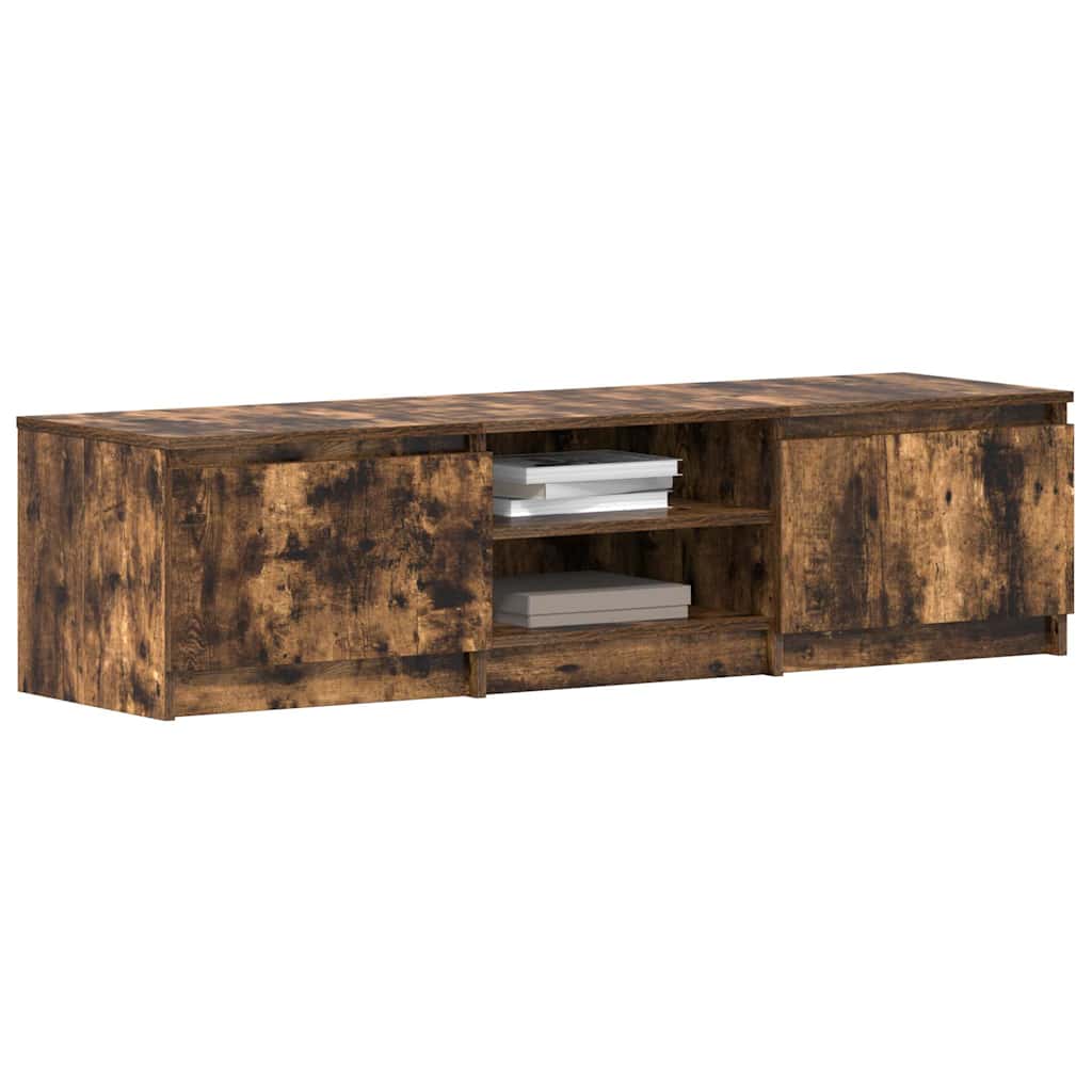 TV Cabinet Smoked Oak 140x40x35.5 cm Engineered Wood